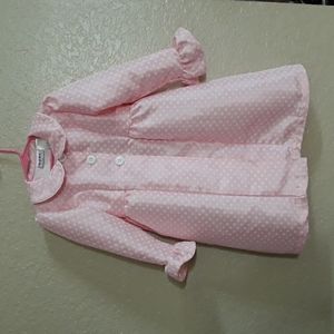 Blueberi Boulevard pink with white polka dots Girls Top Coat